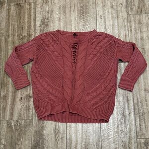 Express Women's Cable Knit Sweater - Mauve Sz Medium